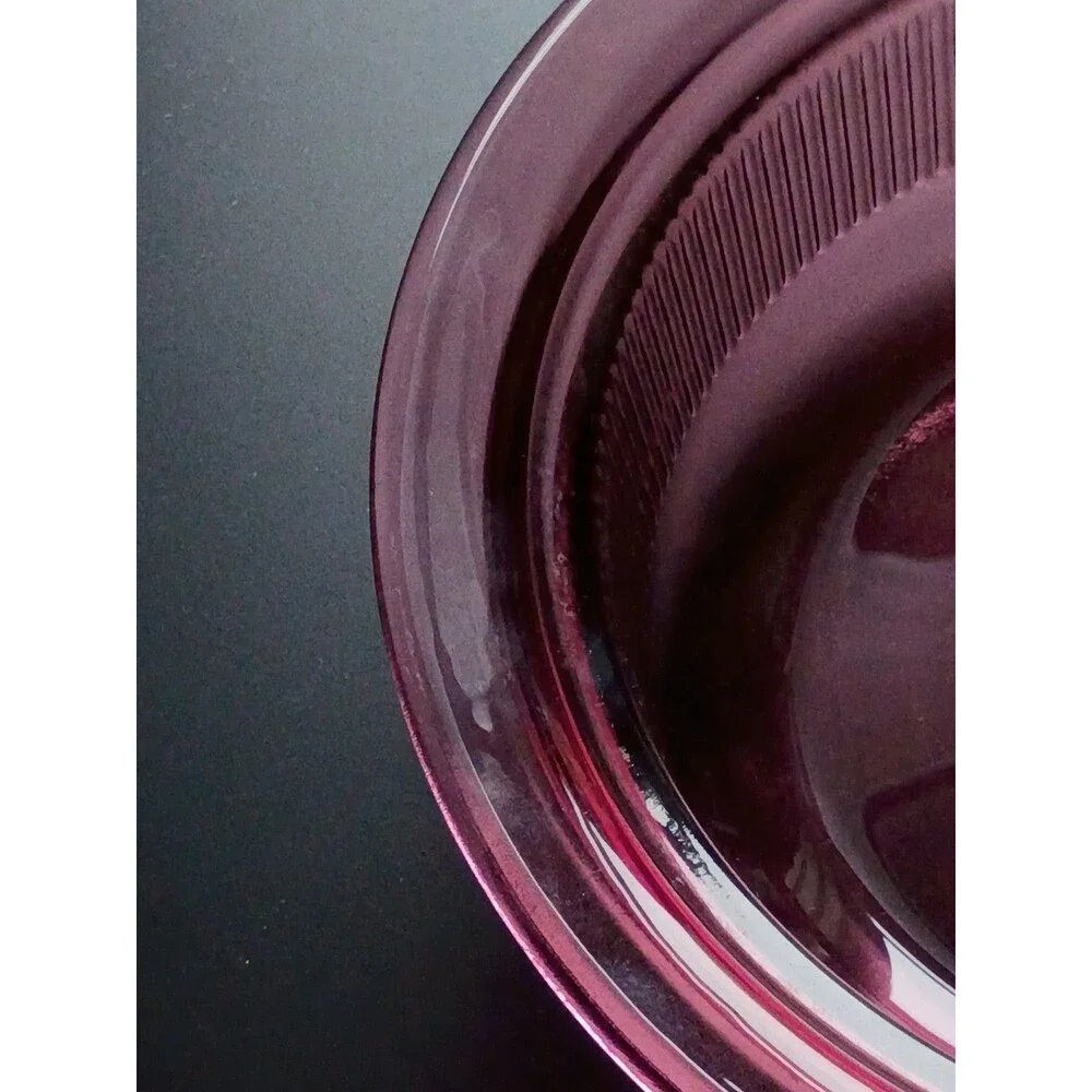 Vintage Corning VISION Pyrex Cranberry 1 Qt Casserole Dish and Lid V-31-B Mint